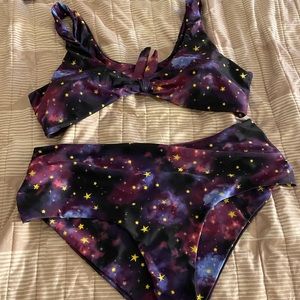 SHEIN 3x bikini galaxy print